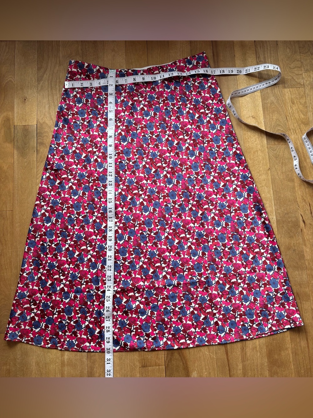 J. Crew Pink and Purple Floral A-Line Midi Skirt - Picture 2 of 5